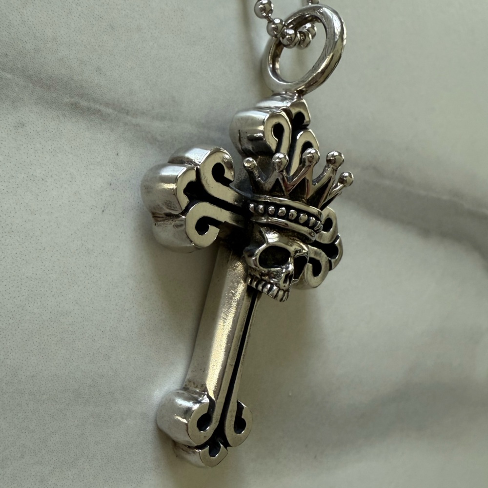 King Baby Studio Silver Cross Pendant Necklace - Picture 6 of 9